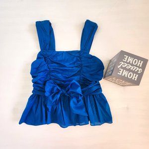 Cute and Feminine Women's Express Blue Top. Sze Large. NWT